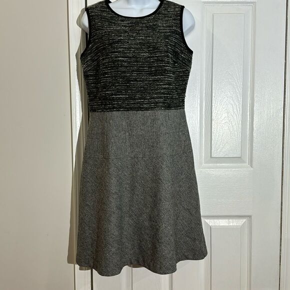 Brooks Brothers Wool lined tweed color block Dress Woman's Size 6 - Picture 1 of 15